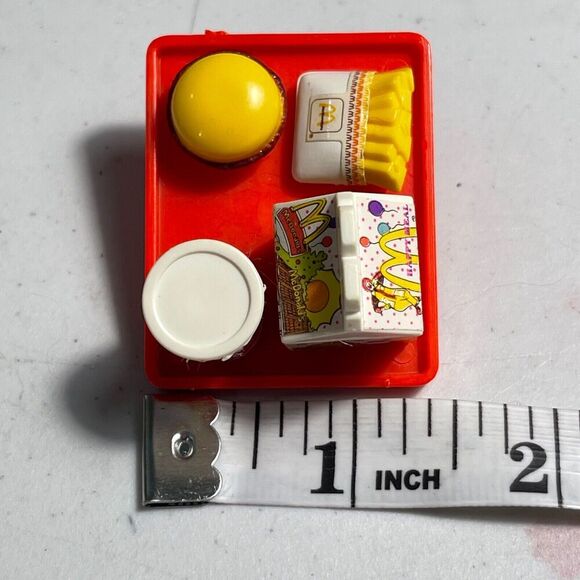 McDonalds Mini Happy Meal Food Tray Vintage Miniature Diorama Barbie - Picture 6 of 7